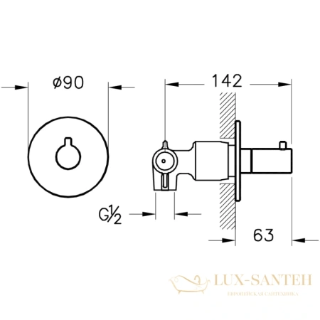 душевой комплект vitra origin a49284exp 250 мм, черный матовый