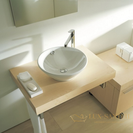 раковина накладная duravit bacino 0325420000 ⌀ 420 мм, белый