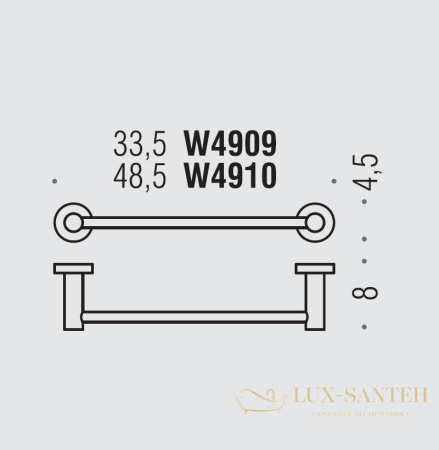 полотенцедержатель colombo design plus w4909.gm 33,5 см, графит шлифованный