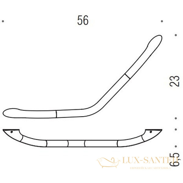 поручень colombo design universal b9735, хром