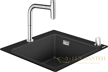 кухонная мойка с встроенным смесителем hansgrohe c51-f450-06 56x51 43217000