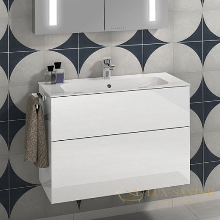 раковина villeroy & boch finion 4164 84 r1 ceramicplus 800х500 мм, белый