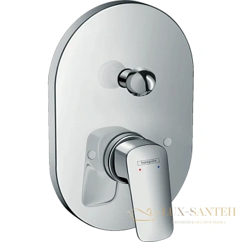 смеситель для ванны (внешняя часть) hansgrohe logis 71406000, хром