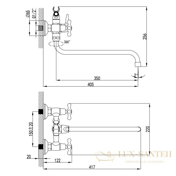 смеситель lemark standard lm2151c универсальный, хром