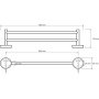 полотенцедержатель bemeta trend-i 104104058g двойной, хром оранжевый
