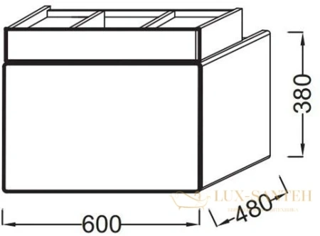 тумба под раковину jacob delafon terrace 60x48 eb1185-g1c белый