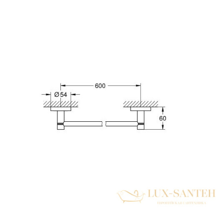 полотенцедержатель grohe essentials 40366001, хром