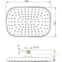 верхний душ d&k dc1004863 290x198 мм, хром