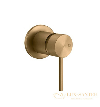 смеситель gessi 316 shower 54019.727 для душа, внешняя часть, brushed brass pvd