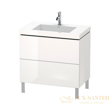 тумба с раковиной duravit l-cube lc6937o2222 800х480х698 мм, белый