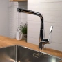 смеситель для кухни hansgrohe metris сталь 14822800