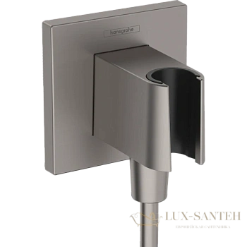 шланговое подсоединение hansgrohe fixfit e 26889340 черный хром