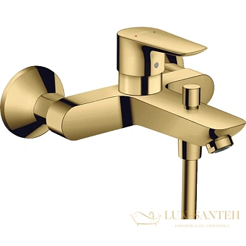 смеситель для ванны с душем hansgrohe talis e 71740990, полированное золото