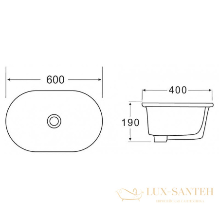 раковина belbagno bb1004 60 см, белый