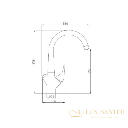 смеситель zorg steel hammer sh815satin для кухни, сатин