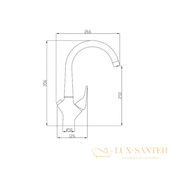 смеситель zorg steel hammer sh815satin для кухни, сатин