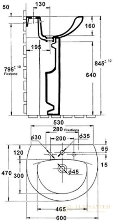 раковина подвесная jacob delafon patio 60x47 e4159ng