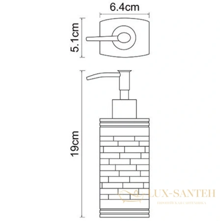 дозатор wasserkraft main k-4799 240 мл, хром/белый