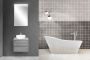 тумба под раковину belbagno kraft kraft-700-2c-so-cg 70 см подвесная, cemento grigio