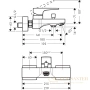 смеситель для ванны hansgrohe metropol 32540140 бронза