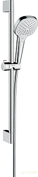 душевой гарнитур hansgrohe croma select e vario 26582400 со штангой 65 см, белый/хром