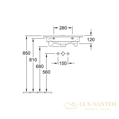 раковина villeroy & boch venticello 4124 60 01 600х500 мм, белый