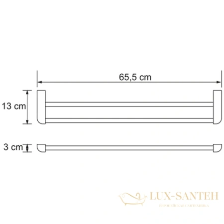 полотенцедержатель wasserkraft kammel k-8340 65,5 см, хром