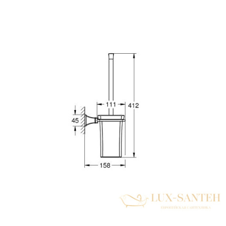 ерш grohe grandera 40632ig0, хром/золото