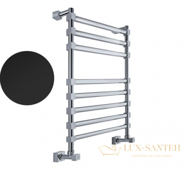 полотенцесушитель водяной 107,6х53,5 margaroli sole 464tq468mb, черный матовый