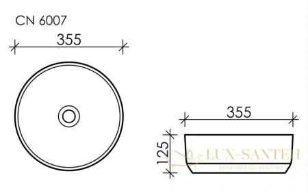 раковина ceramica nova element cn6007 35,5x35,5 см, черный матовый